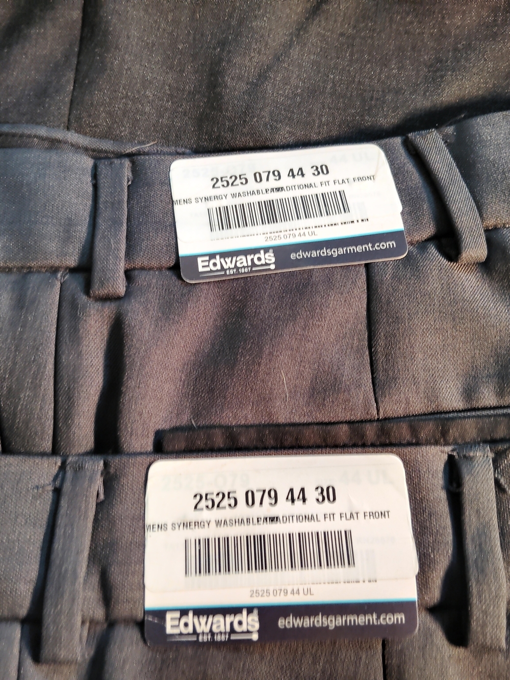 Edwards Men's Synergy Flat-Front Pants in Charcoal Gray